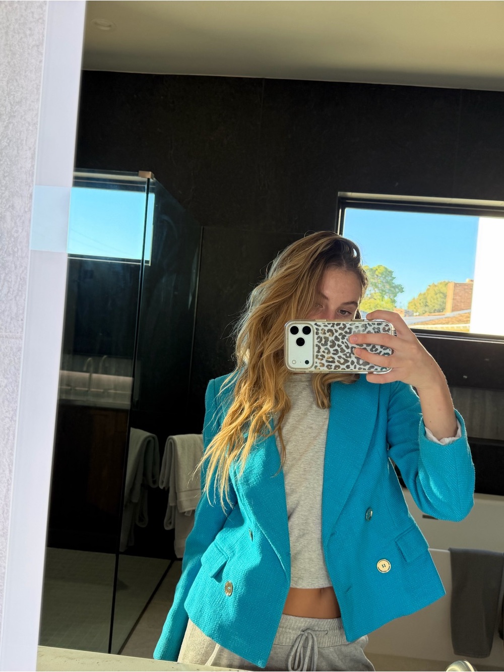 Zara Blazer Size Small/ Teal